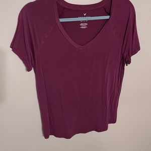 Casual Maroon American Eagle Shirt